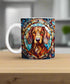 Dachshund Red Suncatcher Artwork Ceramic Mug